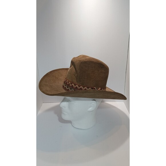 Vintage Newport Western Cowboy Hat Brown Suede Felt S 6 3/4 - 6 7/8 - Picture 6 of 14